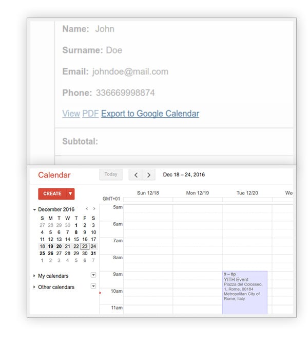 Integration with Google Calendar