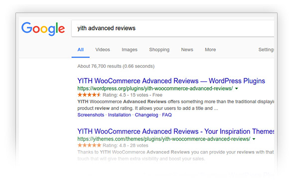 Integration with Google review snippet