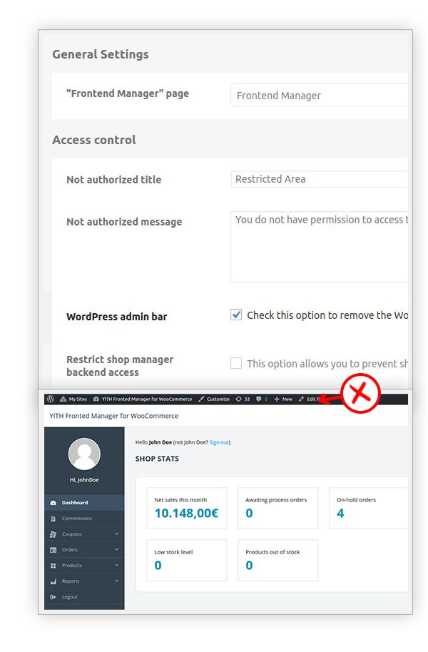 Hide wordpress admin bar