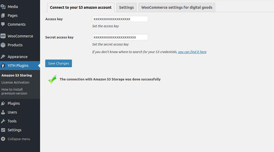 YITH Amazon S3 Storage
