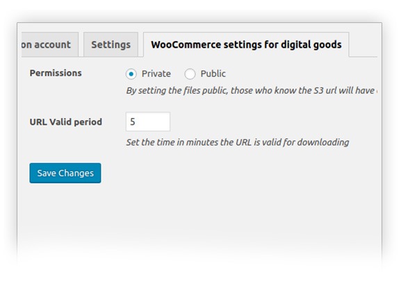 WooCommerce settings for digital goods