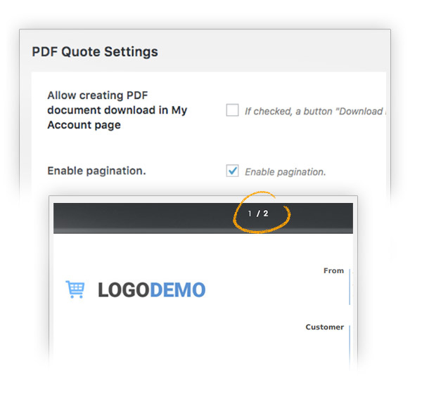 PDF pagination