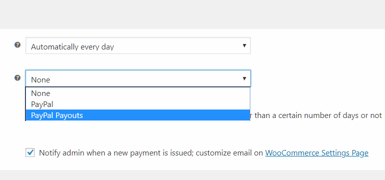 Payouts for automatic affiliate payments