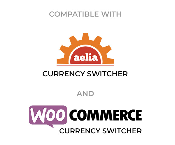 Compatible with Aelia and WC Currency Switcher