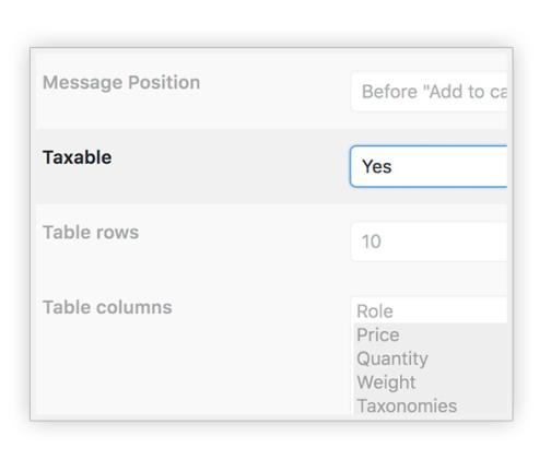 Taxable rule