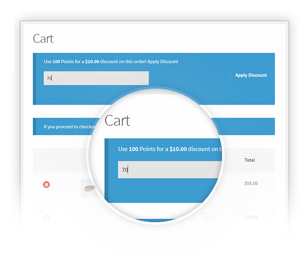Redeem points in cart