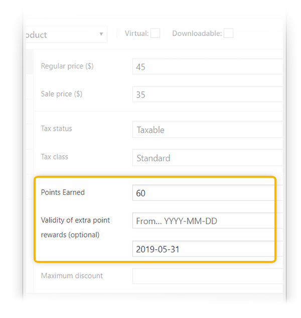 Points on a product basis