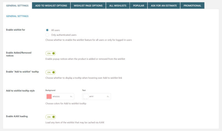 General settings (1/2)