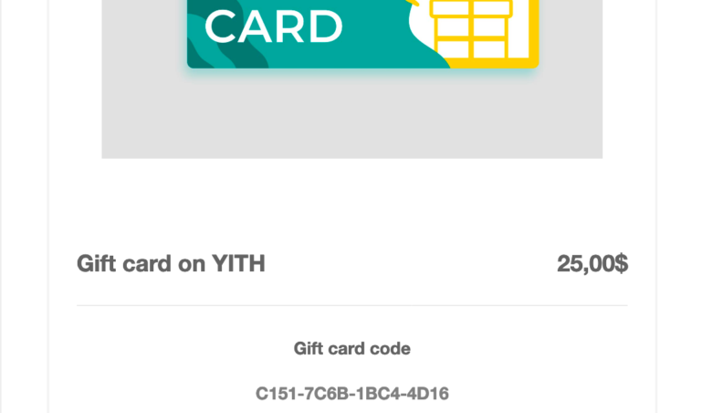 Gift card email