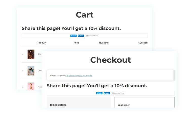 Share for Discounts - Cart and Checkout - download yith woocommerce share for discount premium 1.7.0 nulled free extension plugin with gpl license