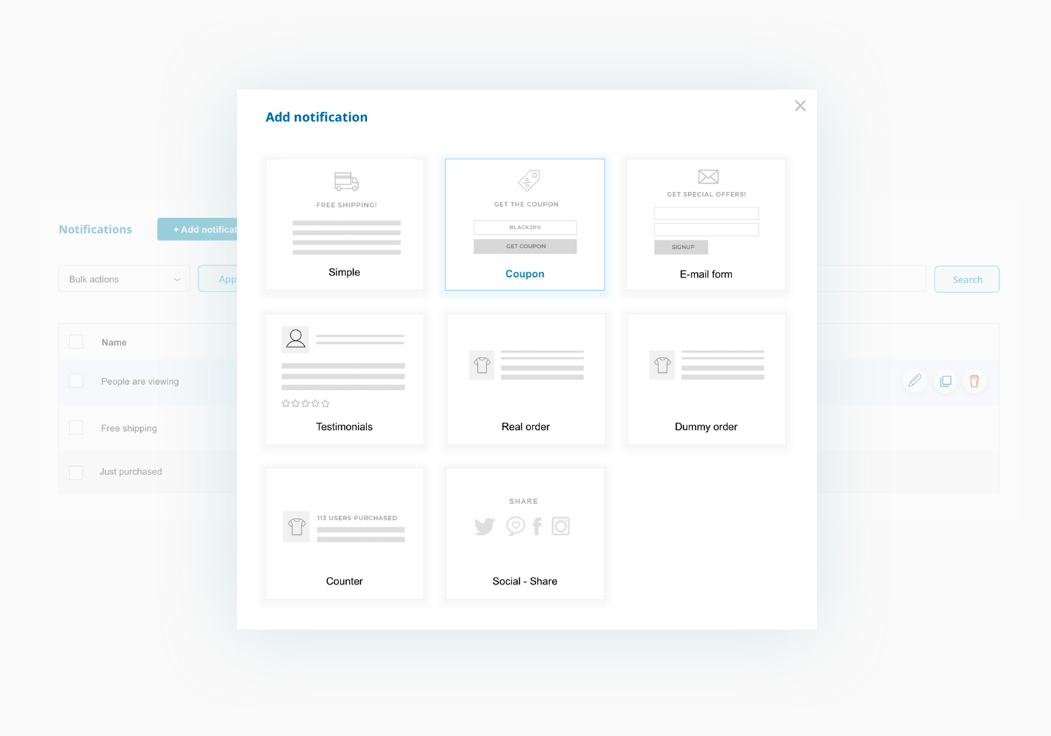 Notification library