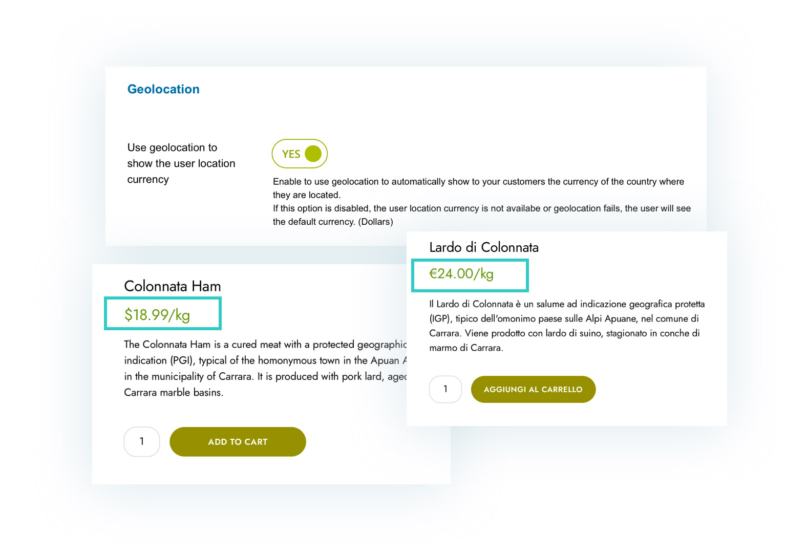 Currency by geolocation