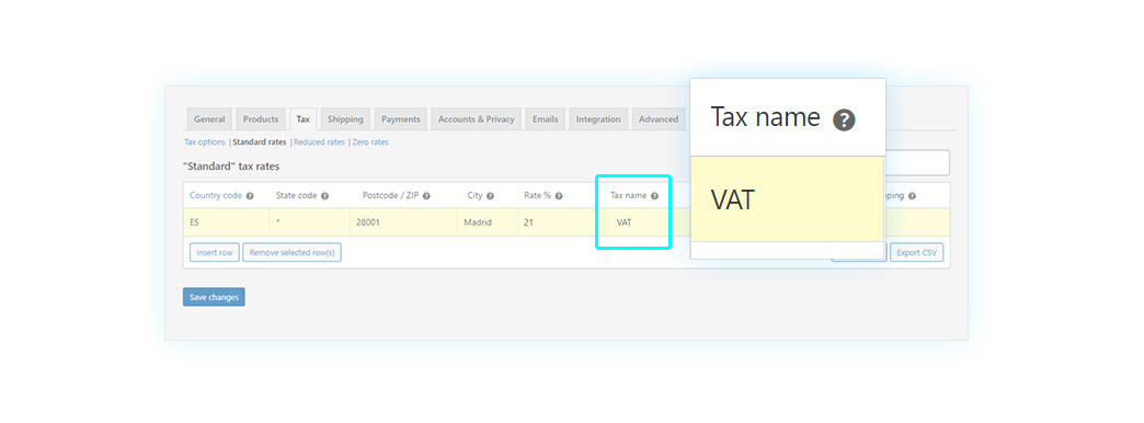 VAT tax name