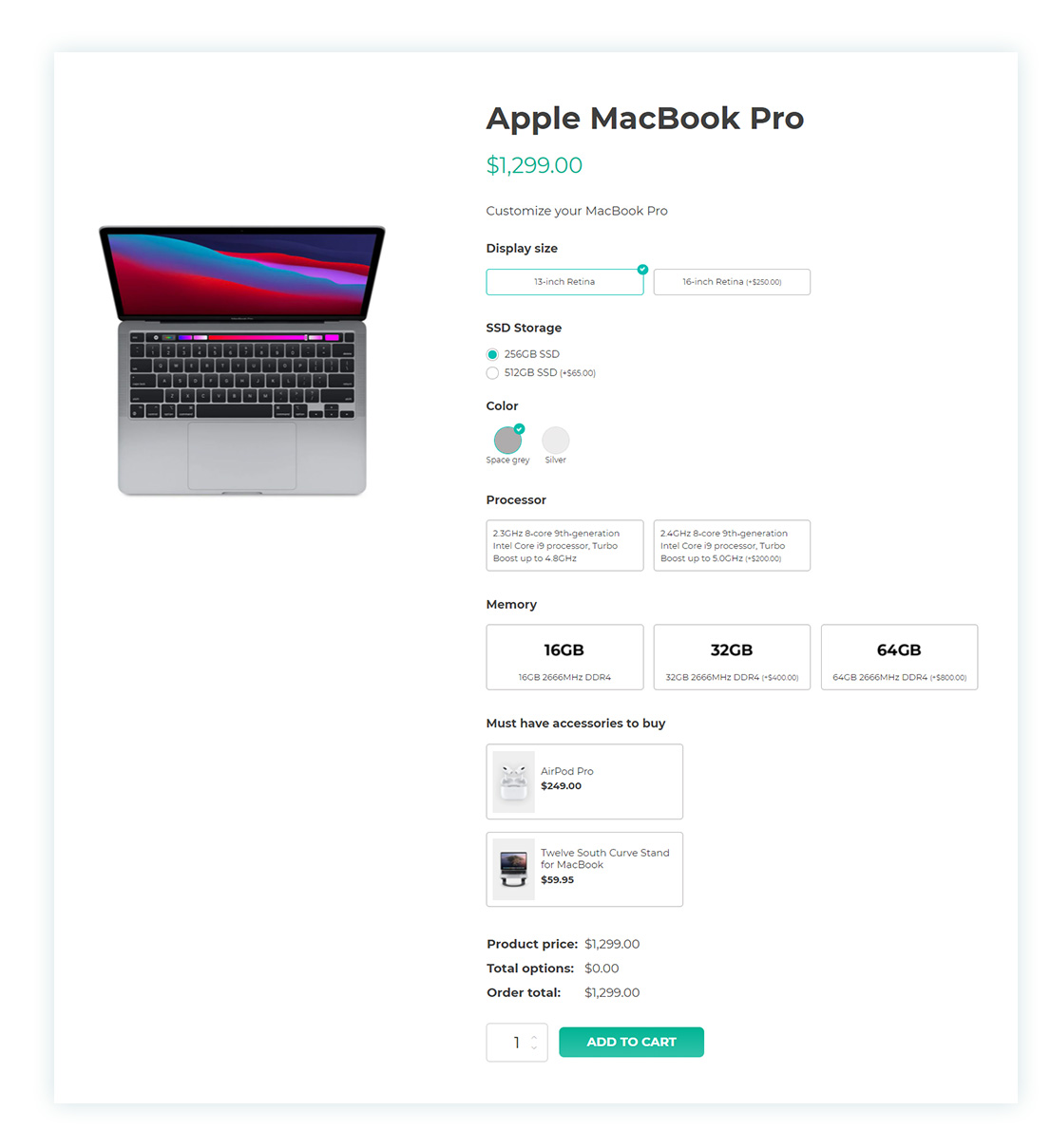 Macbook example on the product page