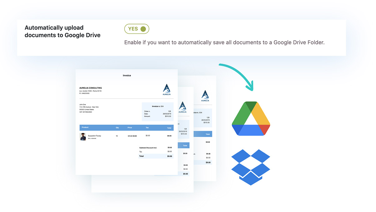 Automatically upload documents to Google Drive