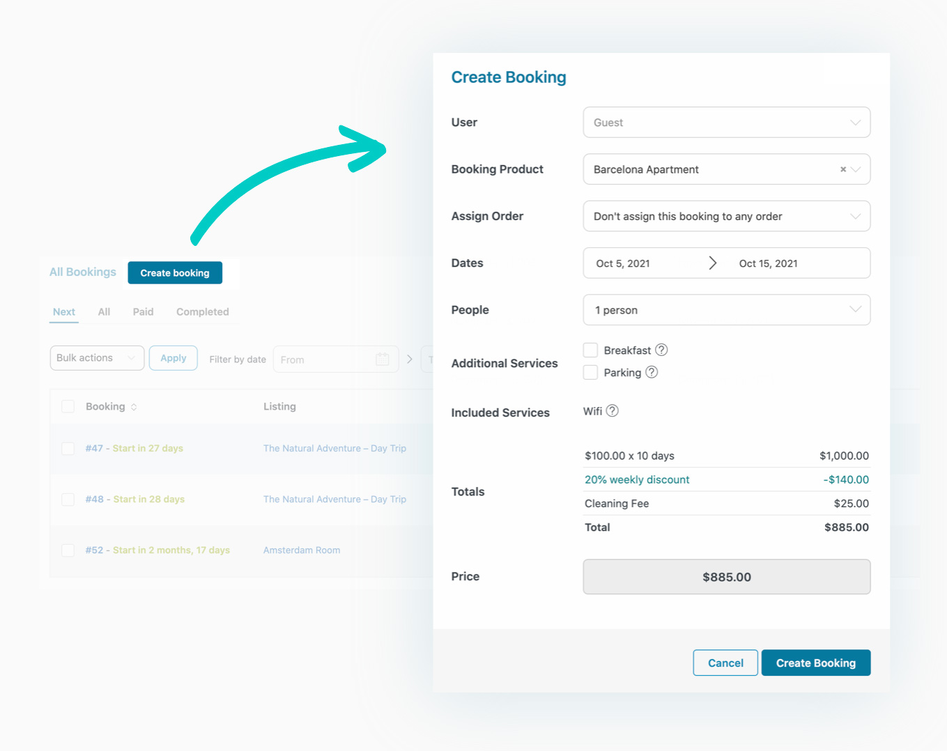 YITH WooCommerce Bookings Create Manually Booking