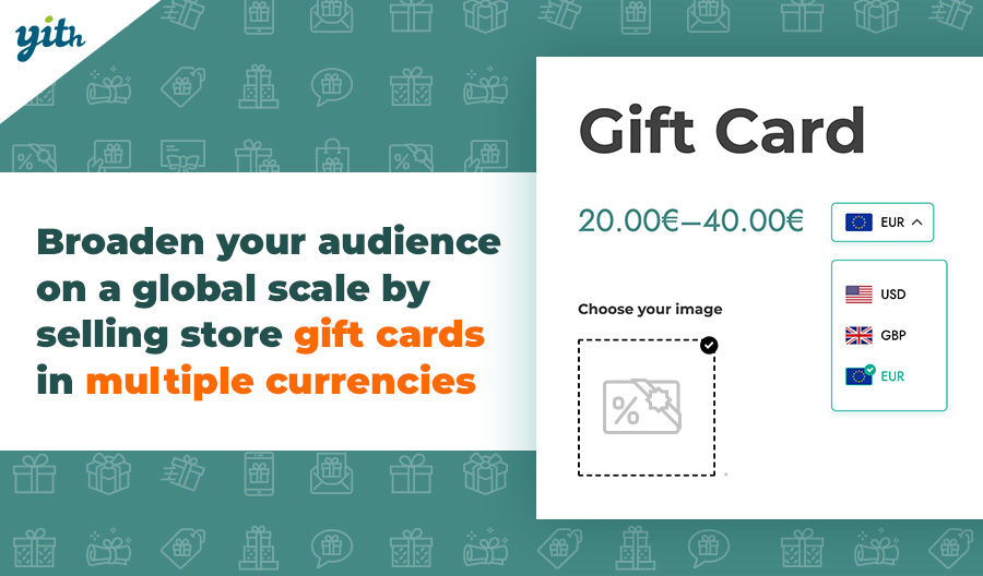 Broaden your audience on a global scale by selling store gift cards in multiple currencies