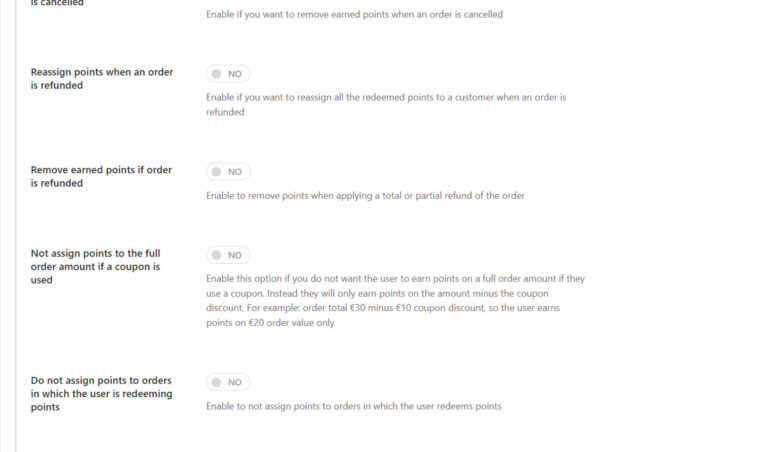 Points options (2/2)