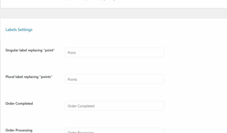 Customization - labels