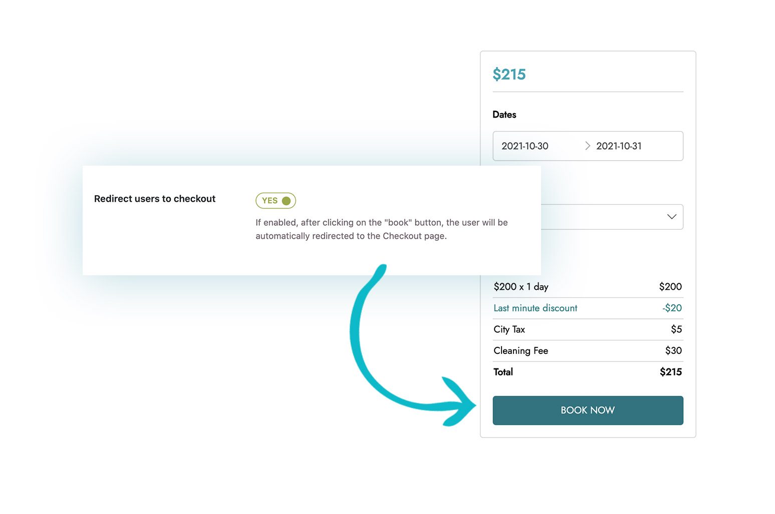 More customization options, like redirect users to checkout