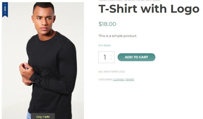 Badge on product page