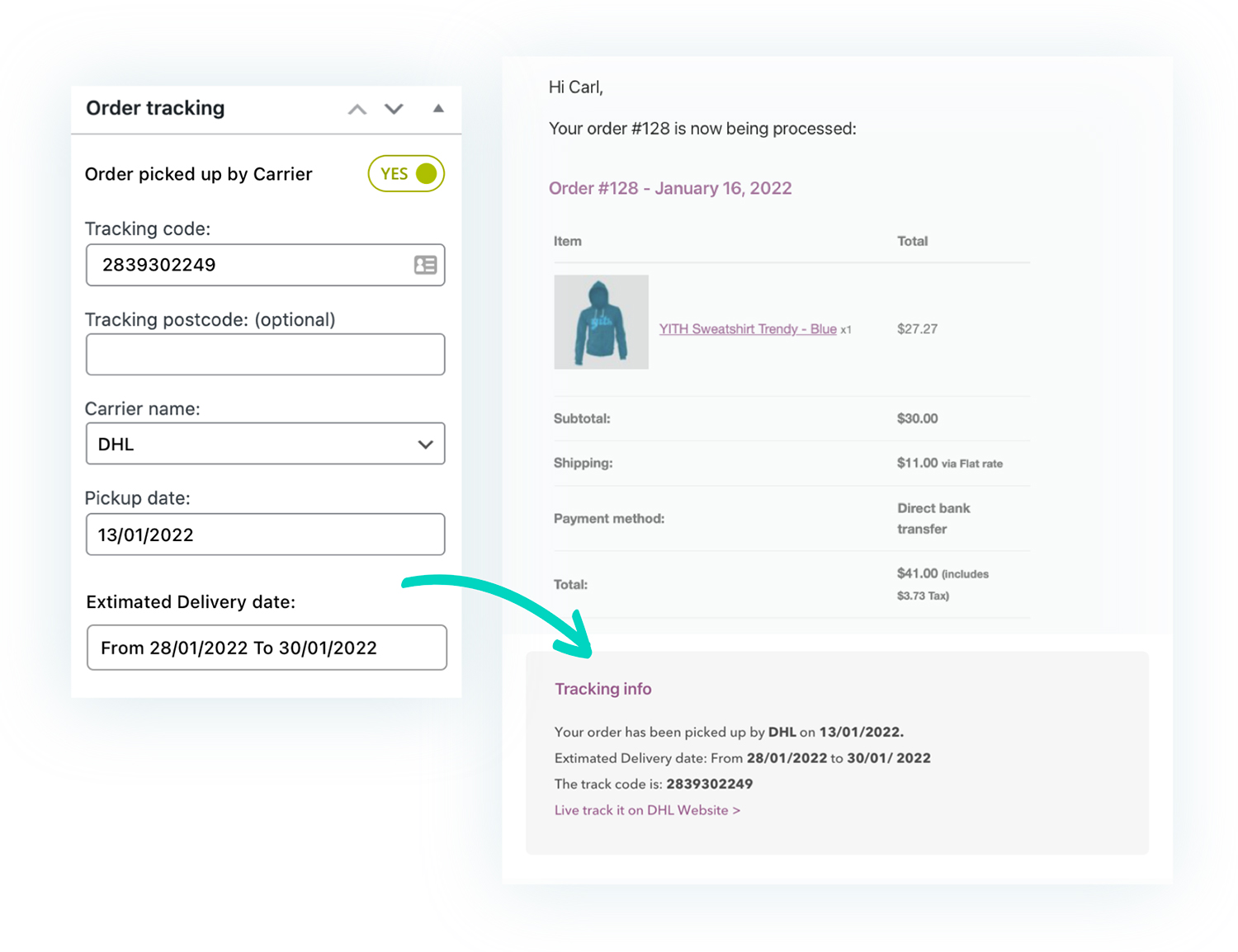 YITH WooCommerce Order & Shipment Tracking 商城订单物流追踪插件插图1