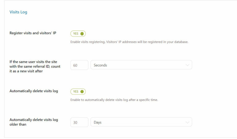 Visits logs