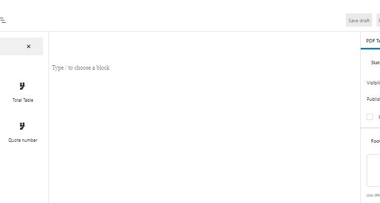 PDF template blocks