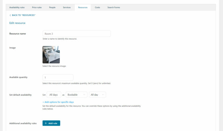 Configuration - Resource and its availability