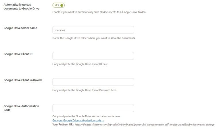 Documents storage - Google Drive