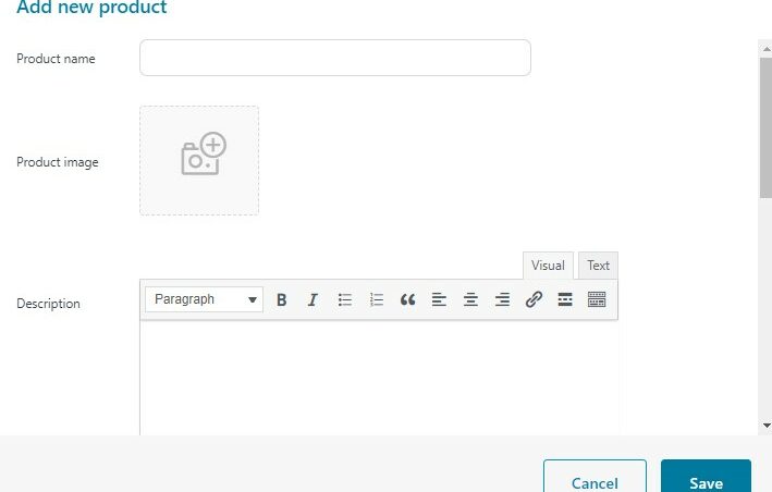 Add new product 2/2