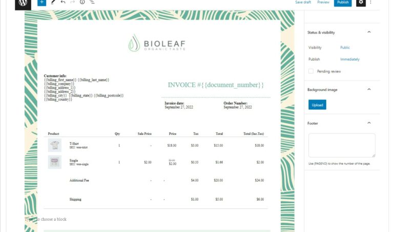 PDF templates builder