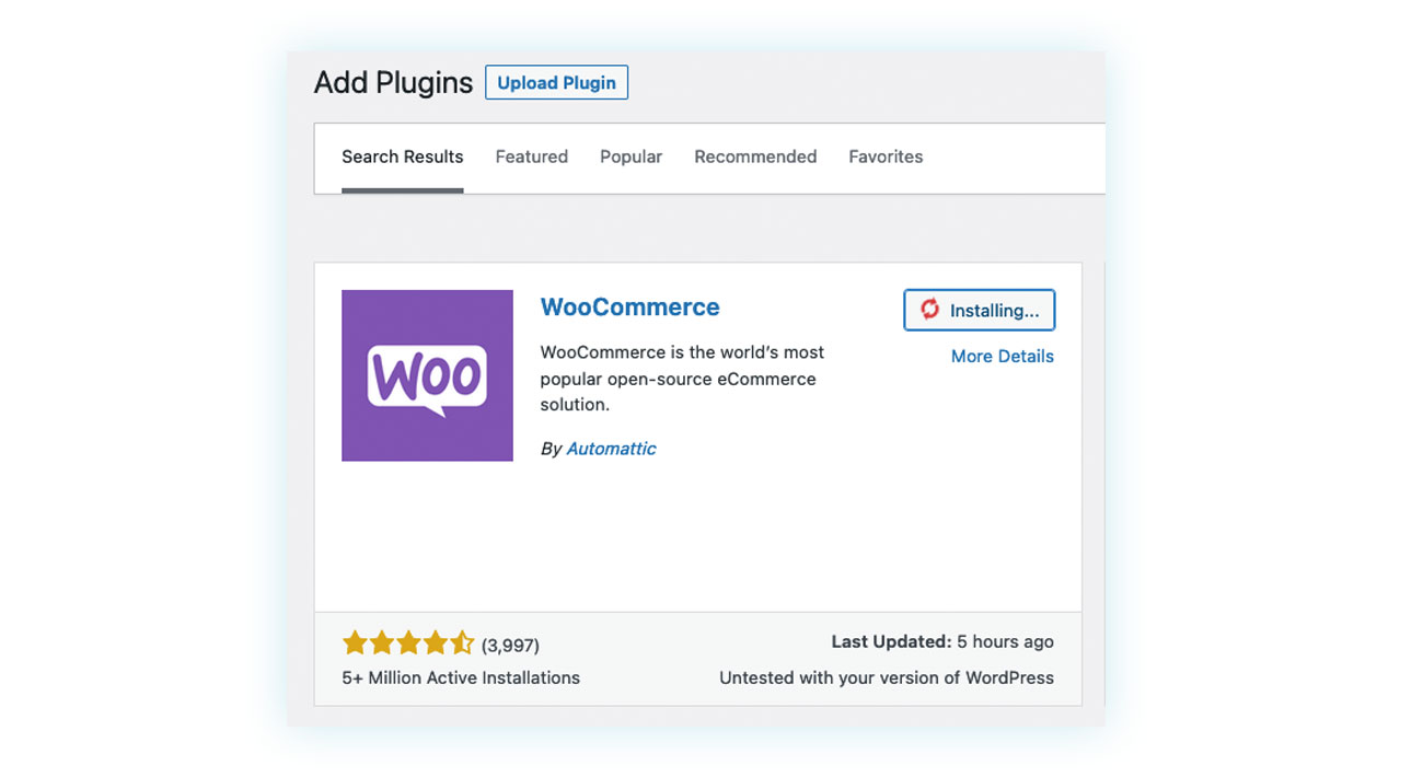 Install WooCommerce