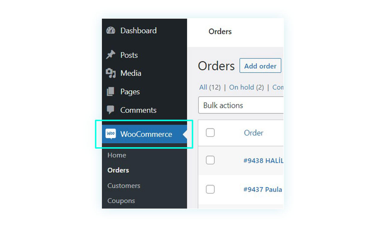 WooCommerce orders