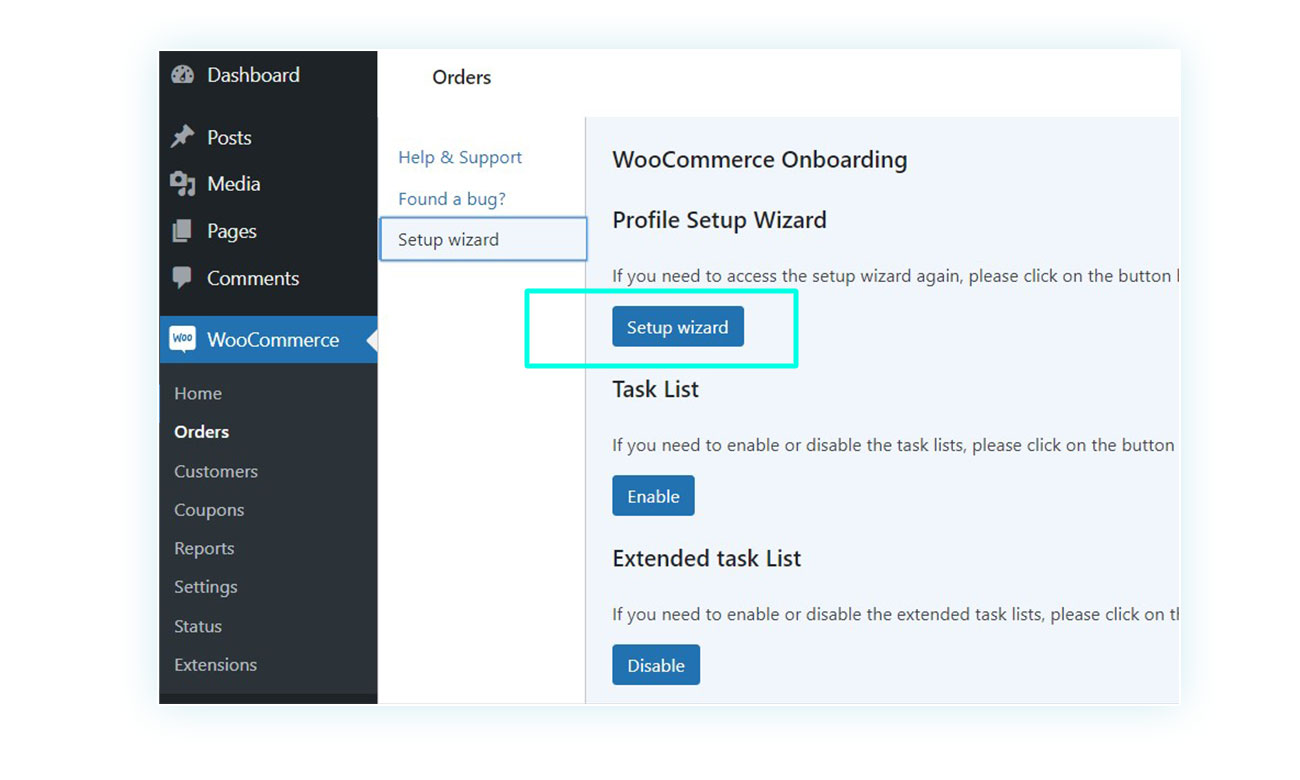 WooCommerce Setup wizard