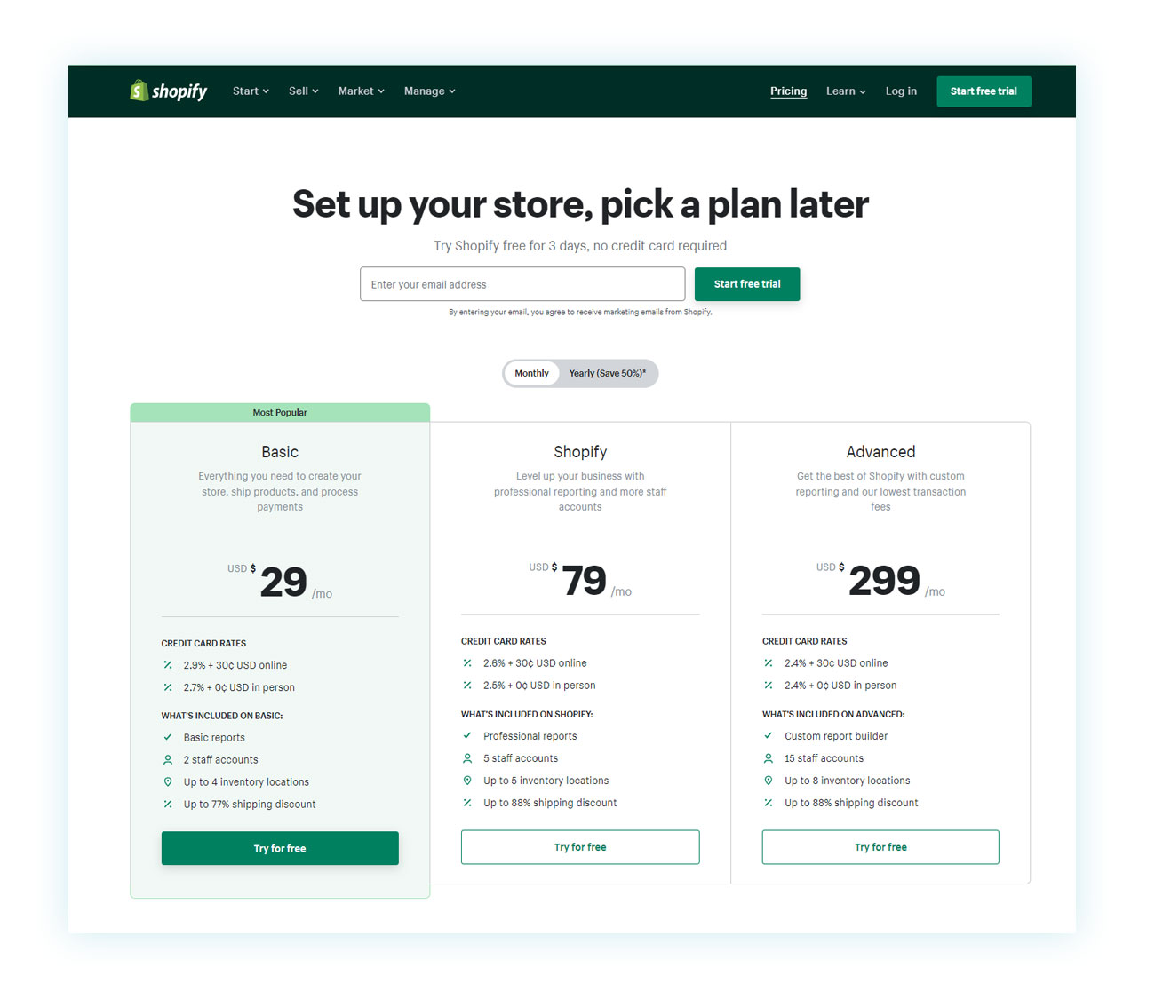 Shopify Subscription plans