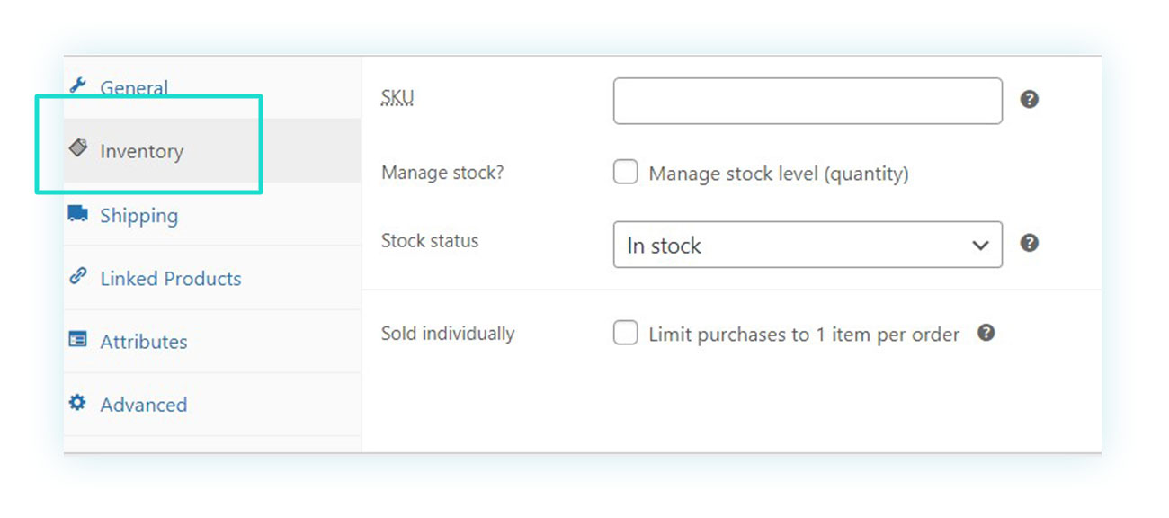 Inventory options