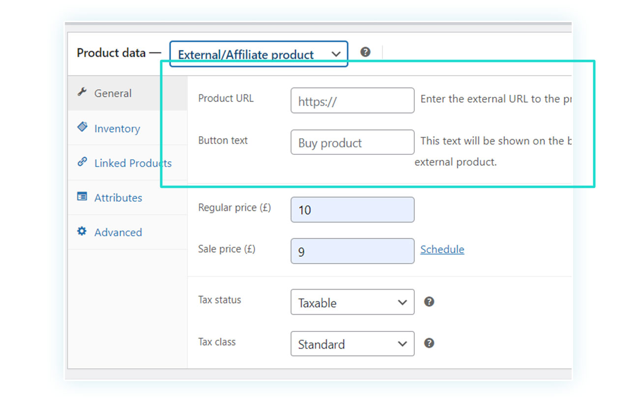 External or Affiliate product