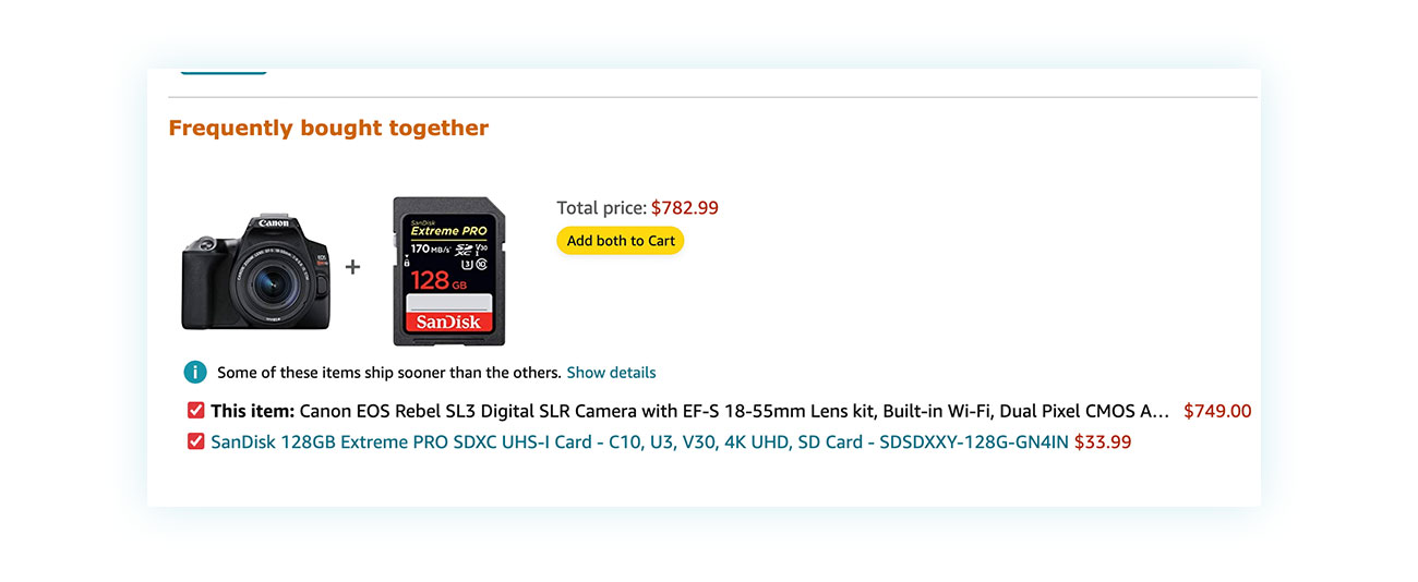 Frequently bought together frontend