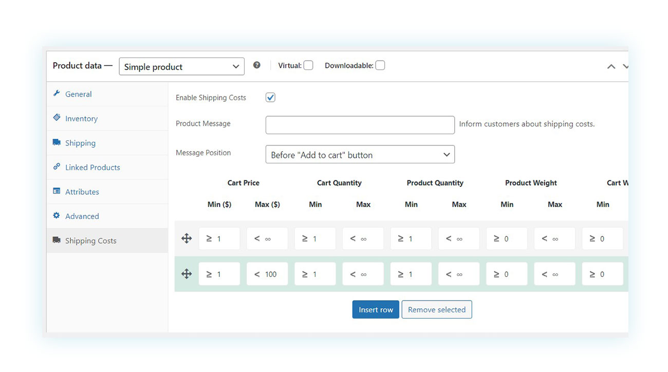 Calculating shipping costs