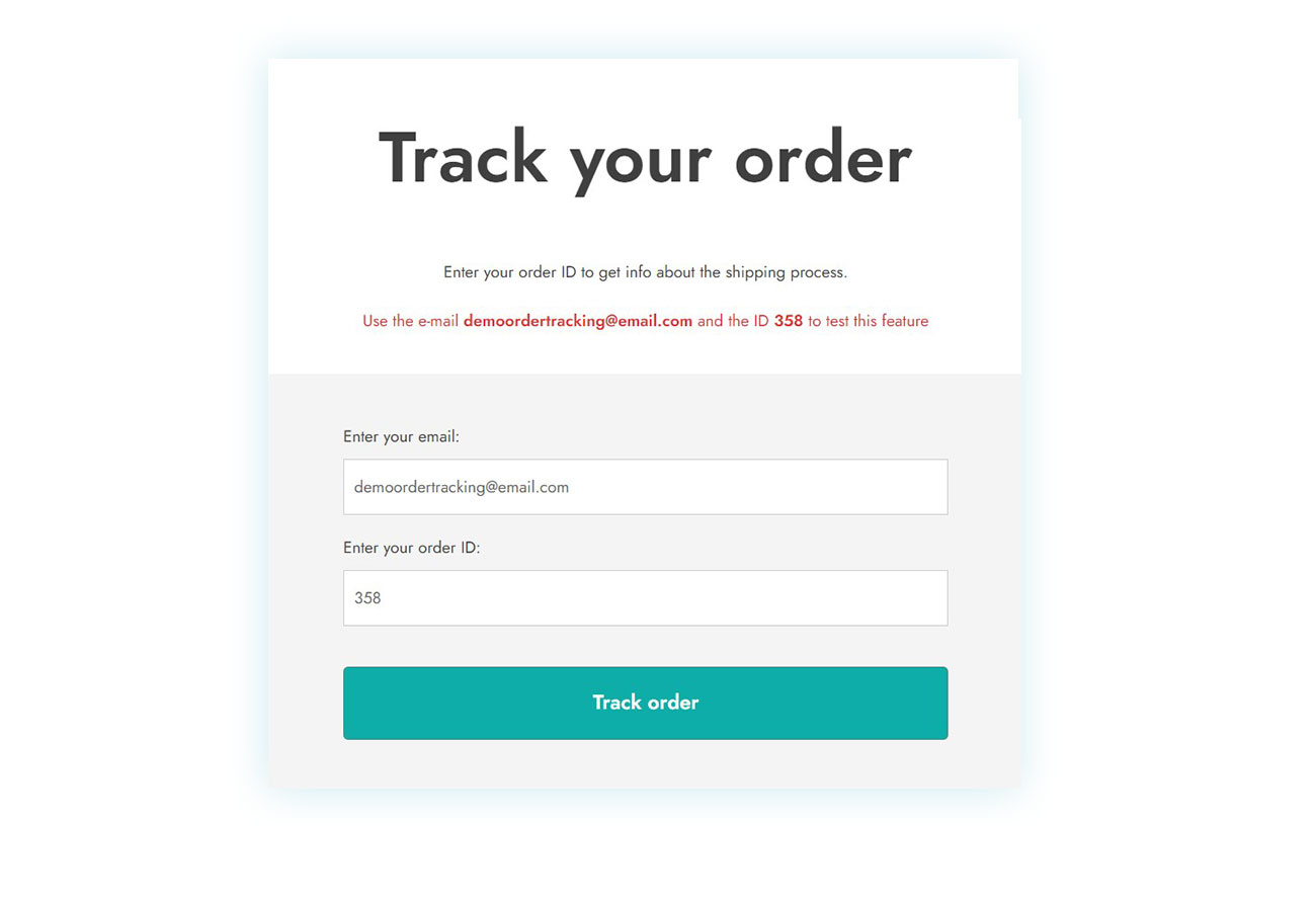 Tracking orders