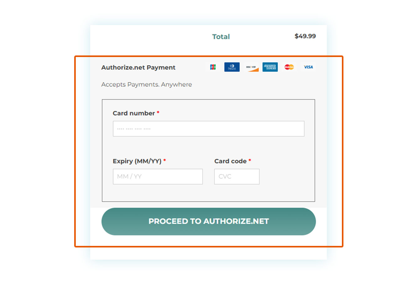 Pay with Authorize.net