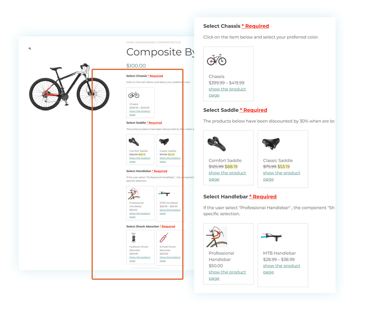 Composite product: Bicycle example