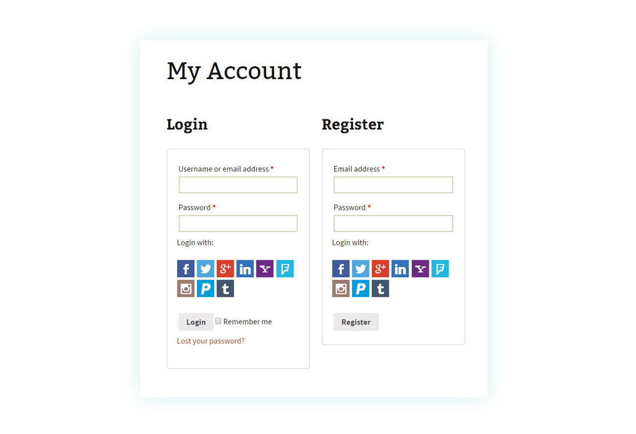 social login frontend