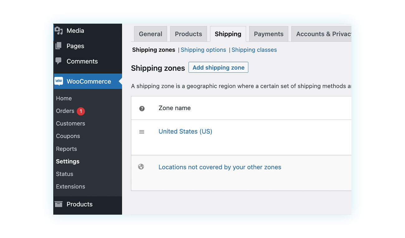 Shipping process WooCommerce