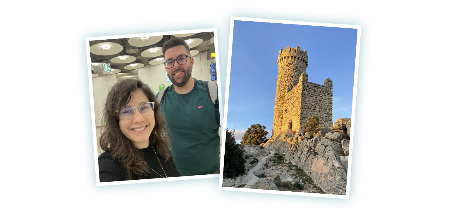 Iván and Tania in Madrid and Tower of Torrelodones