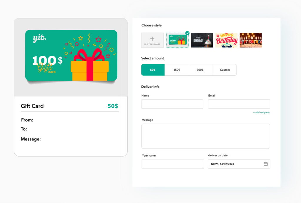 Sell virtual gift cards