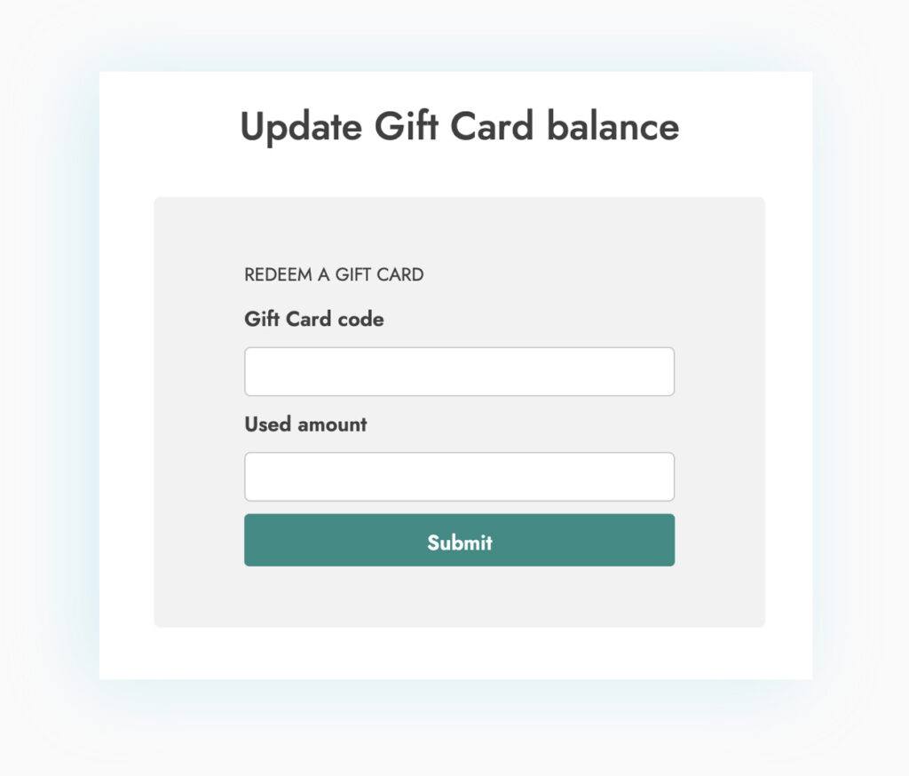 Update Gift Card-Balance WooCommerce Gift Card