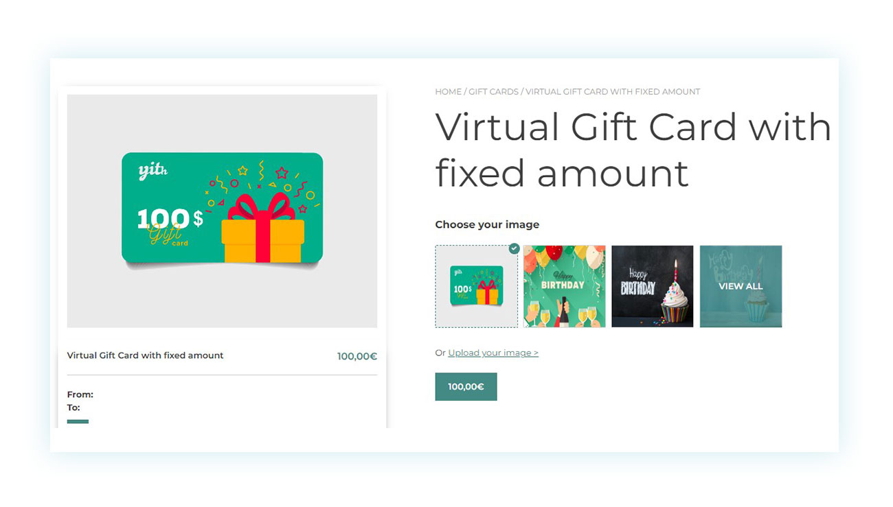 Gift card product