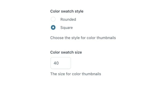 Customization - Color swatches